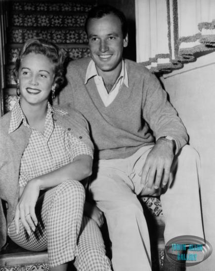 Richard Anderson and fiance Carol Lee Ladd in 1955