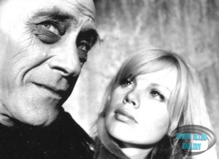 John Carradine with Marta Kristen