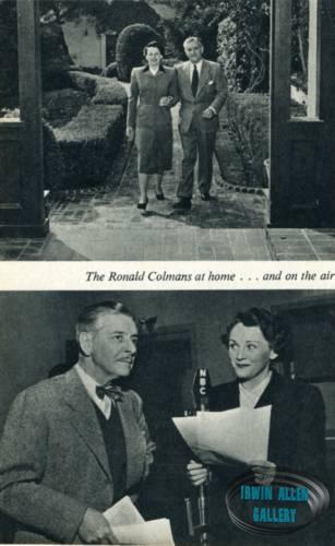 The Ronald Colmans at home and on the air