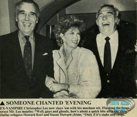 Susan Howard with Christopher Lee and Howard Keel