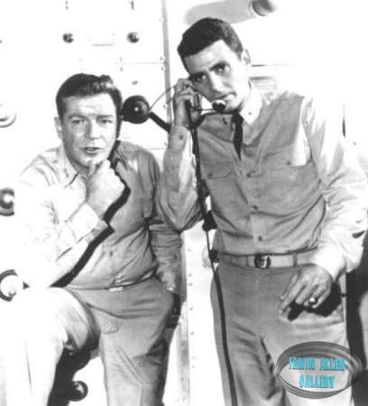 Richard Basehart and David Hedison in Voyage to the Bottom of the Sea