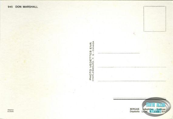 Spanish Don Marshall Postcard (back)