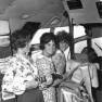 Heather Young with friends Salli Flynn and Sandi Jensen on their way to the Philippines