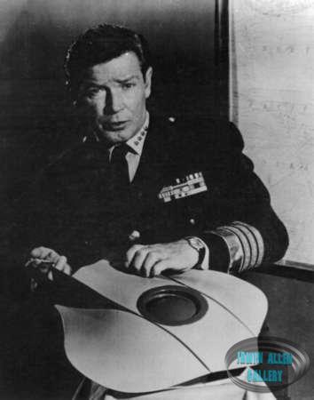 Richard Basehart holds the model of the Flying Sub