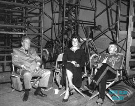 Sir Cedric Hardwicke, researcher Elizabeth Emanuel and Richard Haydn