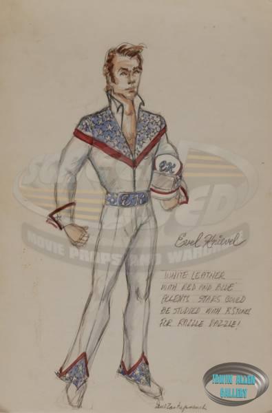 Evel Knievel Costume Drawing for Viva Knievel