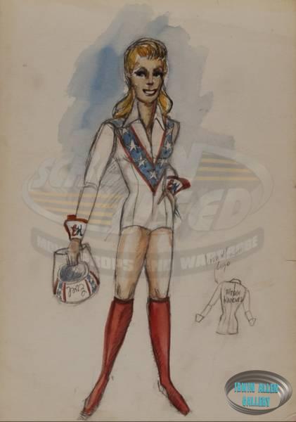 Female Costume Drawing for Viva Knievel