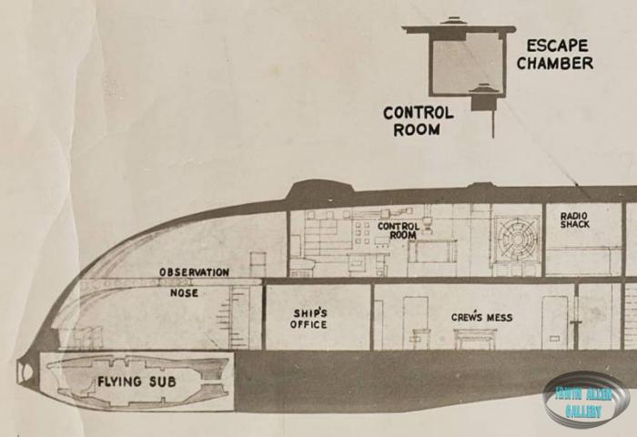 Seaview Blueprint Nose and Control Room
