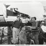 Irwin Allen filming TWA aeroplane