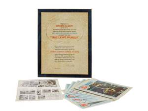 Lost World Citation and Lobby Cards
