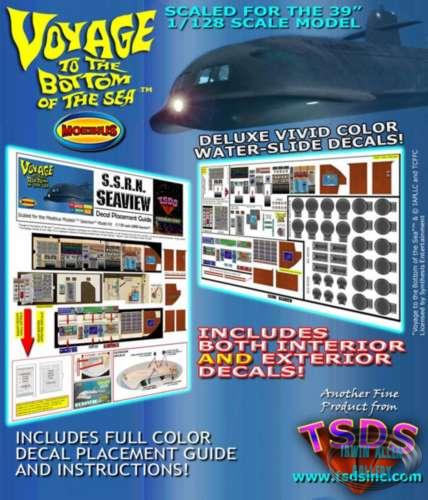 Delux Vivid Color Water-slide Decals for the Moebius 39" Seaview
