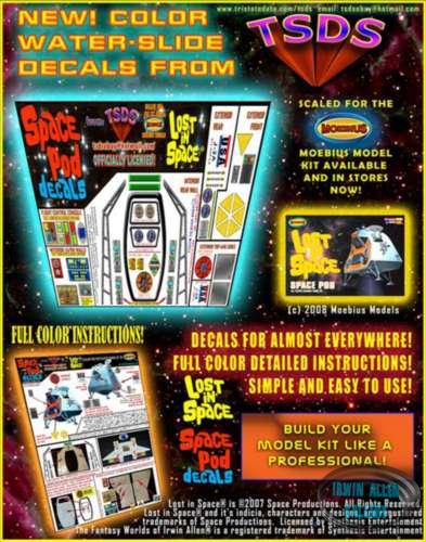 Space Pod Water-Slide Decals