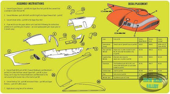 Moebius Models 1/128th Spindrift Kit Box Instructions