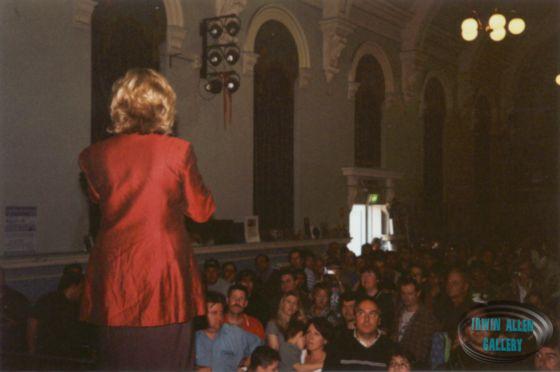 Marta Kristen addresses audience