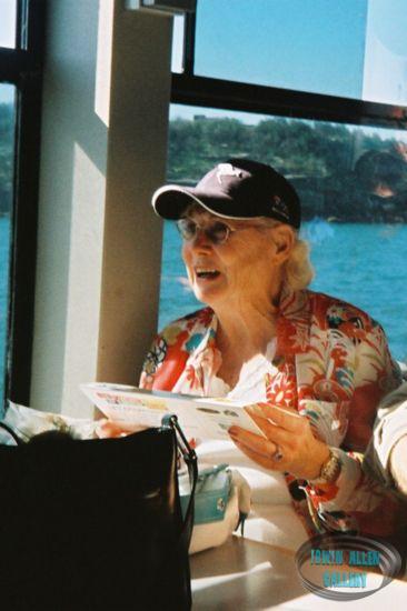 Sheila Allen discussing the collectors cards