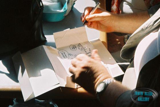 Kevin Burns signing collectors card box