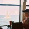 Sheila Allen enjoying the view of Sydney Harbour