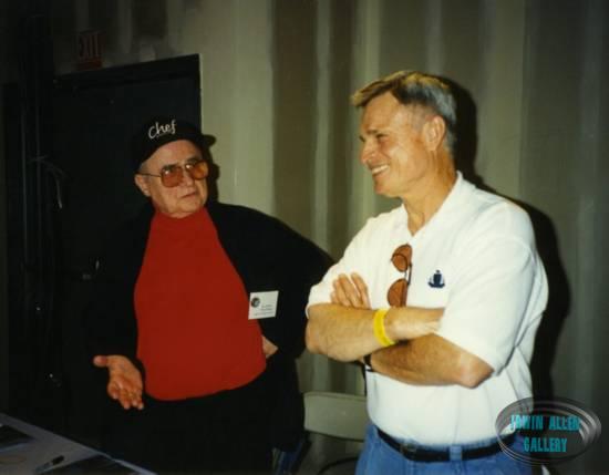 Terry Becker and Del Monroe share a joke