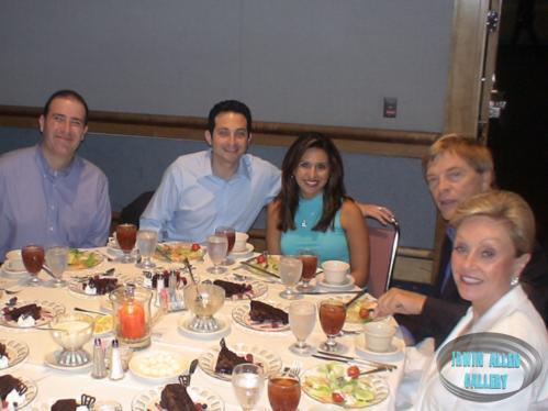 Gary and Marian Conway with sponsors at the evening banquet