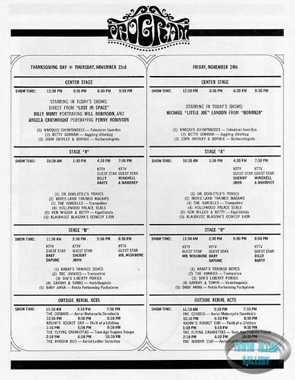 Program for Super Kid Circus