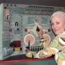 Lee Meriwether at controls of time travel device