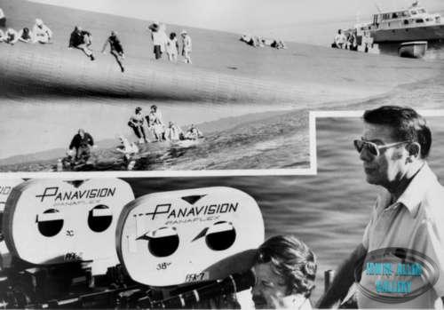 Irwin Allen filming Beyond the Poseidon Adventure