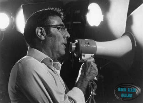 Irwin Allen during filming of The Towering Inferno