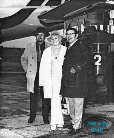 Paul Z., Sheila and Irwin Allen arrive in London