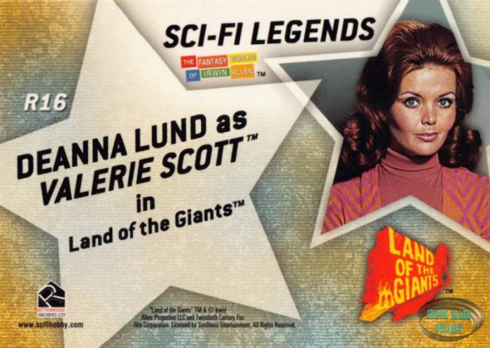 Legends Card Back #R16 Deanna Lund