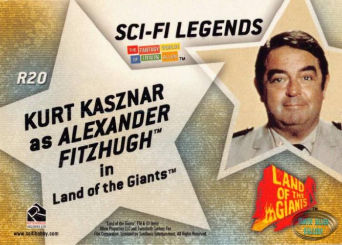 Legends Card Back #R20 Kurt Kasznar