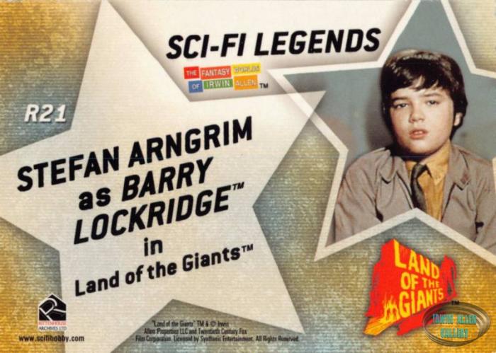 Legends Card Back #R21 Stefan Arngrim