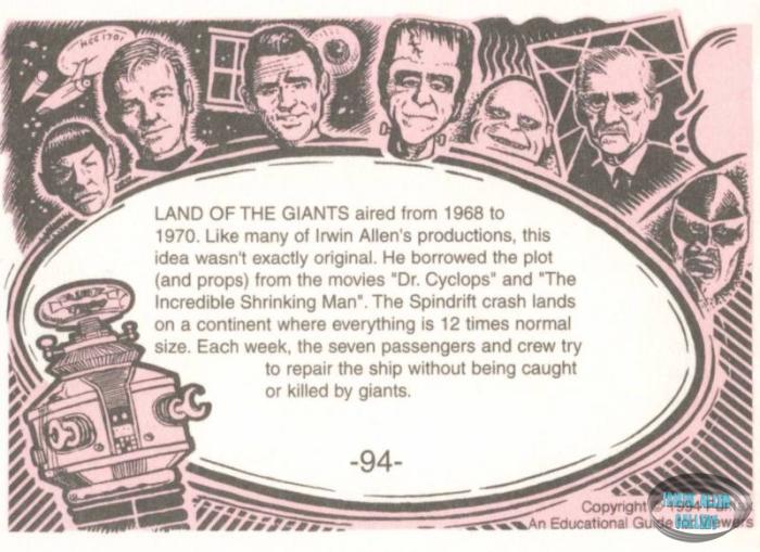 Land of the Giants Fun Fax Card 94 Back