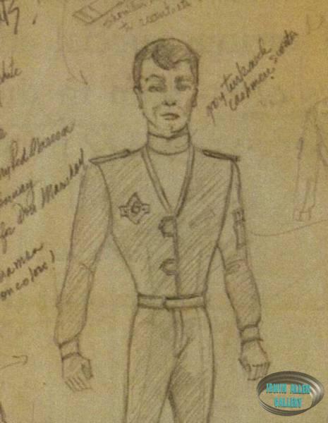 Costume Sketch of Steve Burton
