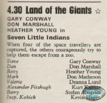 Seven Little Indians Thursday 2nd November 1972