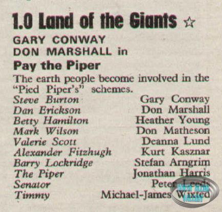 Pay the Piper Sunday 15th July 1973