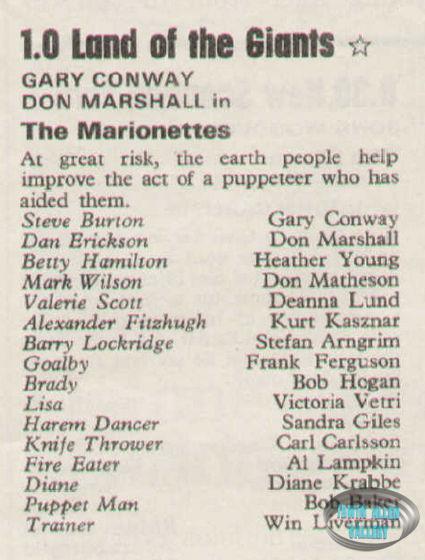 The Marionettes Sunday 26th August 1973