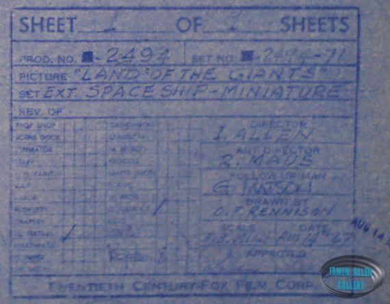 Spindrift Miniature Blueprint 14 August 1967