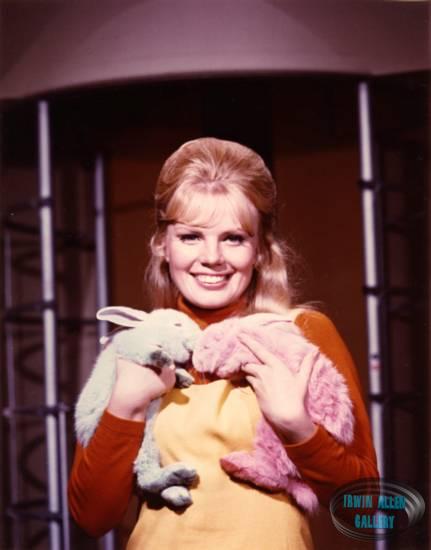 Marta Kristen with cute bunnies
