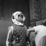 Mark Goddard space suit fitting