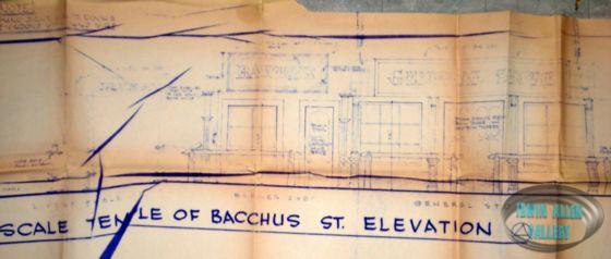 Temple of Bacchus Street Elevation