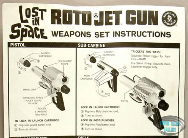 Lost in Space Roto Jet Gun Instruction Sheet