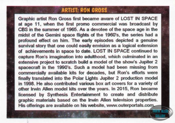 Ron Gross Artist Bio Card Back