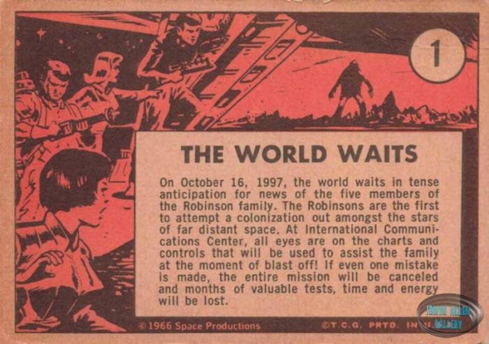 Lost in Space Topps #1 Back