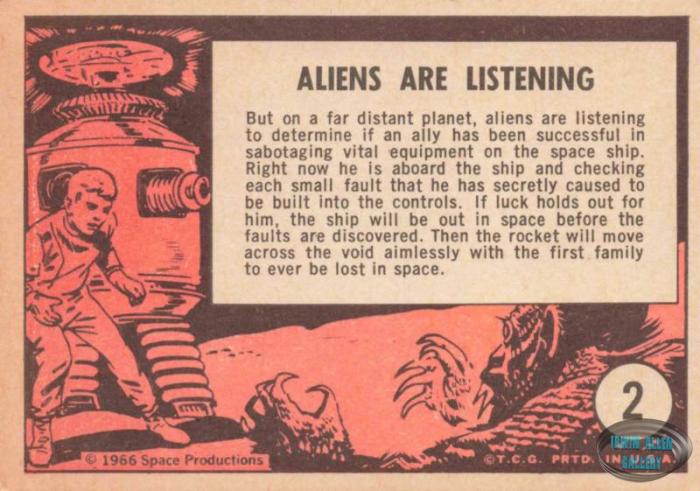 Lost in Space Topps #2 Back