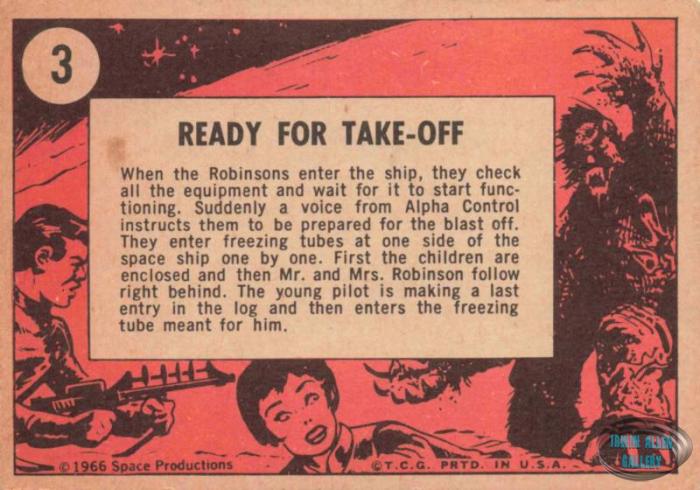 Lost in Space Topps #3 Back