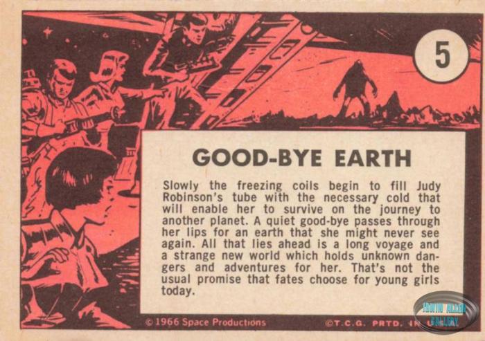 Lost in Space Topps #5 Back