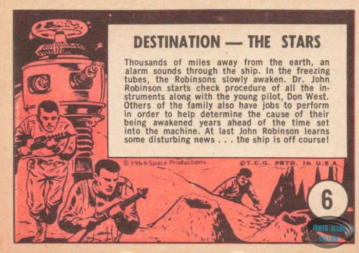 Lost in Space Topps #6 Back