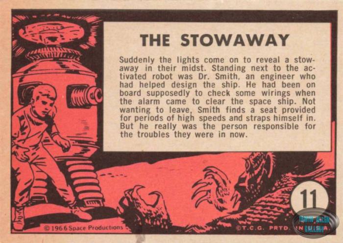 Lost in Space Topps #11 Back