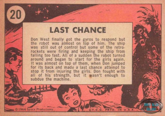 Lost in Space Topps #20 Back