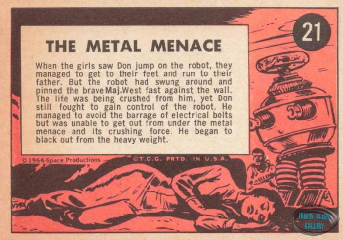 Lost in Space Topps #21 Back